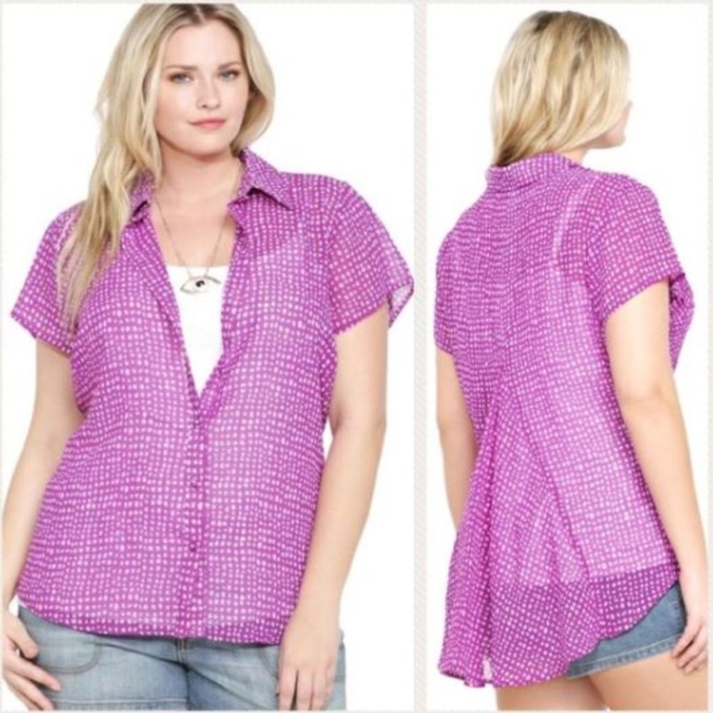 Torrid Plus Size Polka Dot Blouse